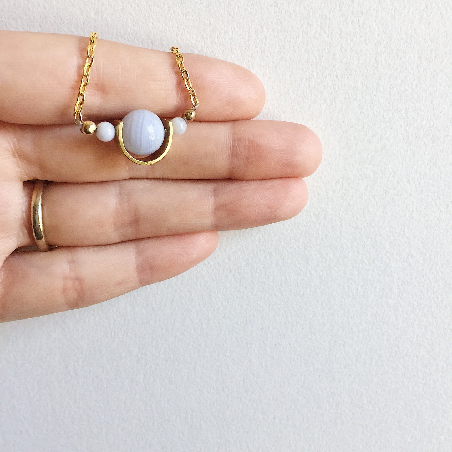 Tiny Orbs Necklace in Gold and Silver