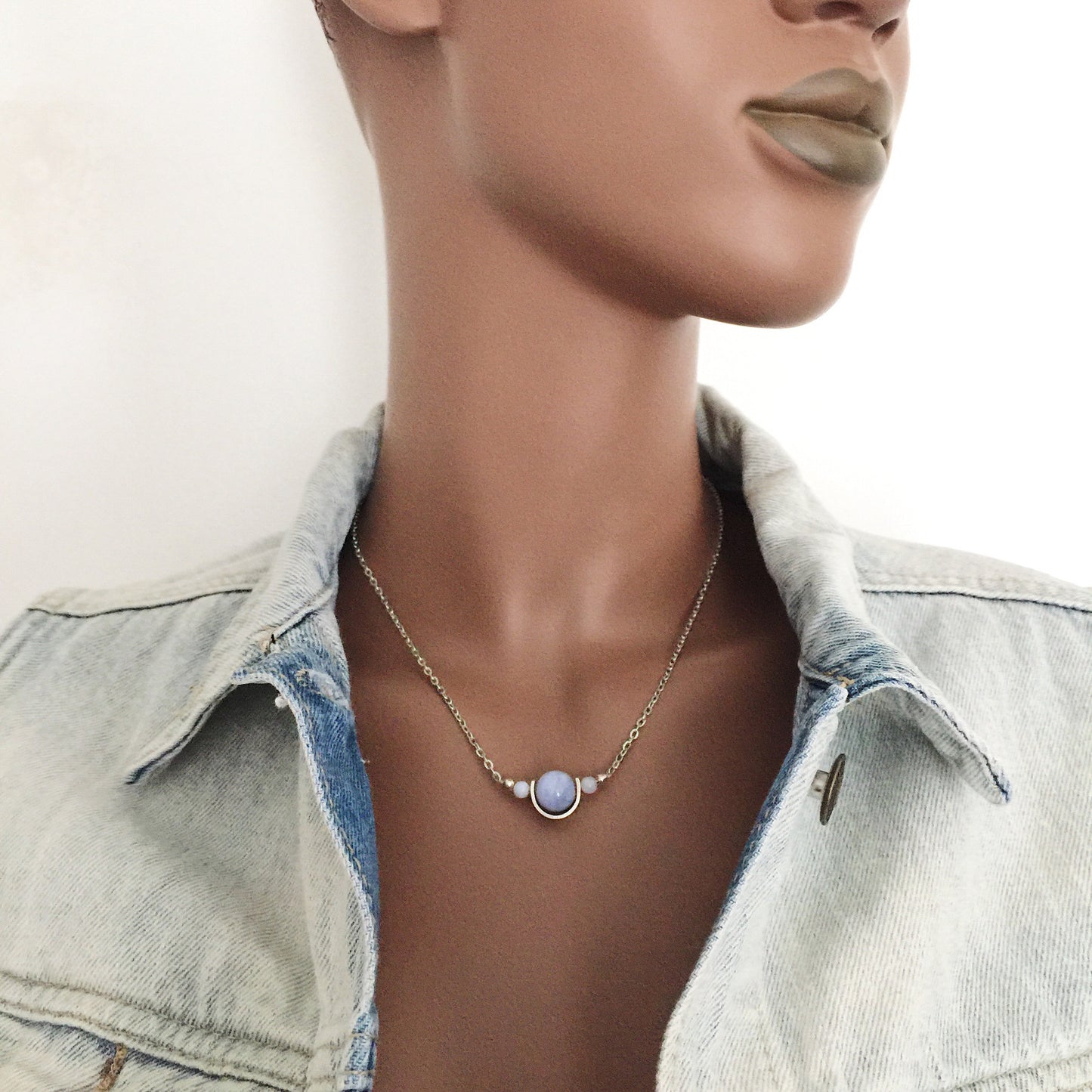 Tiny Orbs Necklace in Gold and Silver