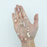 OOAK - Whimsical Pearl, Opal, Kunzite and Quartz Statement Earrings