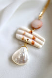 FROM THE BEACH // Mother of Pearl, Shell Fragment, Gold Plated Necklace