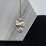 FROM THE BEACH // Mother of Pearl, Shell Fragment, Gold Plated Necklace