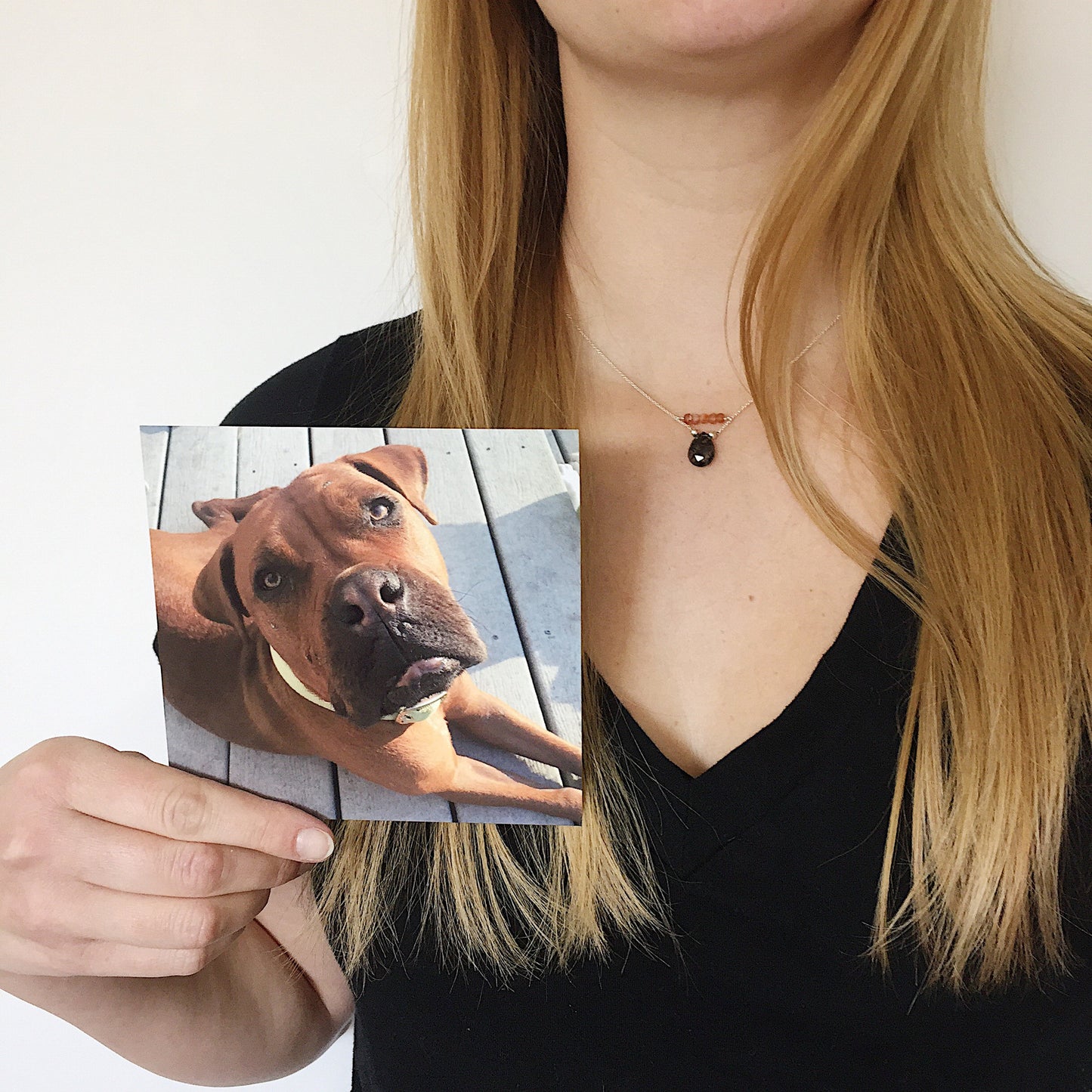 Reuben's Rutilated Quartz and Sunstone Necklace in Sterling Silver and Vermeil