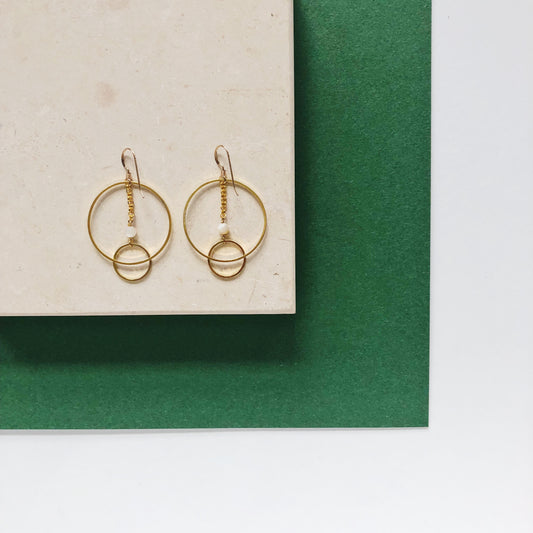 Mother of Pearl Geometric Earrings