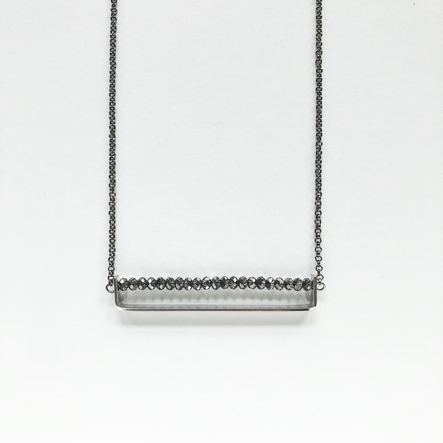 Faceted Crystal Minimalist Necklace