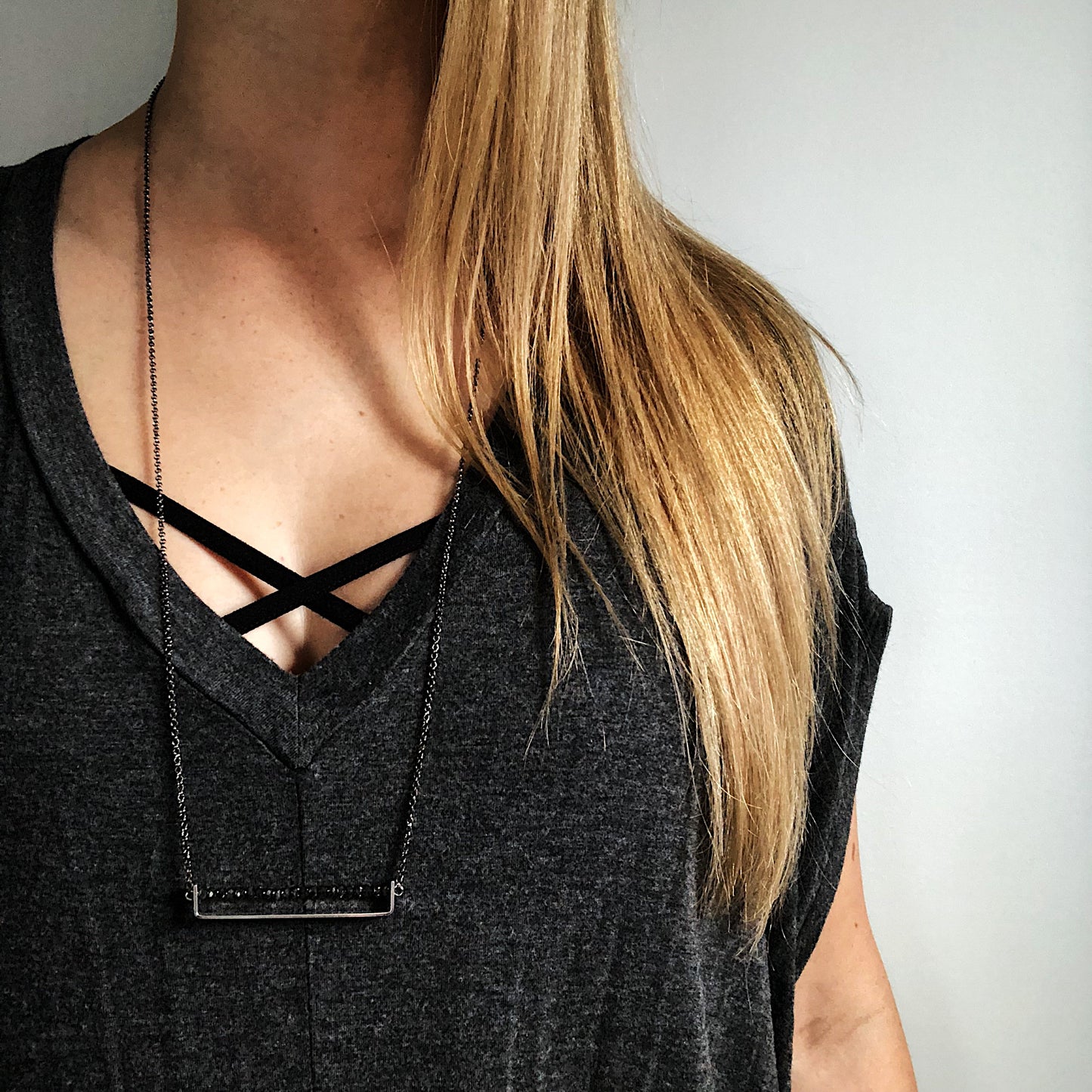 Faceted Crystal Minimalist Necklace