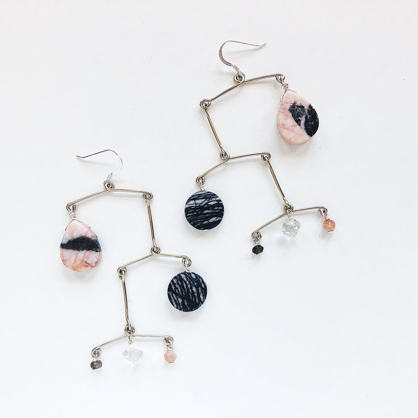 OOAK - Marble Mobile Earrings